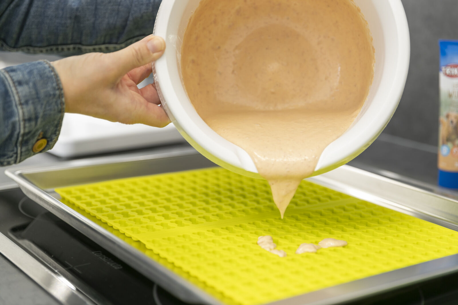 Silikon-Backmatte Für Hundekekse – In Fisch- & Knochenform, Mit Teigschabern & Pinsel, Hitzebeständig Bis 260°C