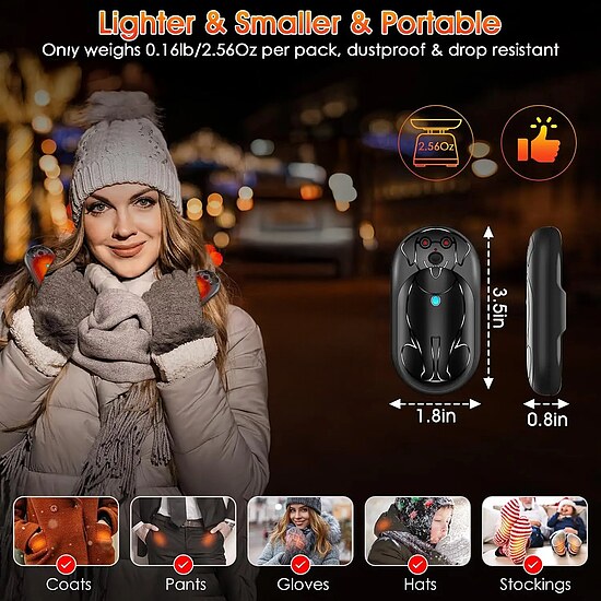 Bild 3 - USB Handw�rmer Hundemotiv Schwarz 2Stk