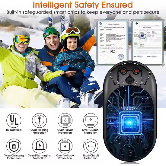 Bild 5 - USB Handw�rmer Hundemotiv Schwarz 2Stk