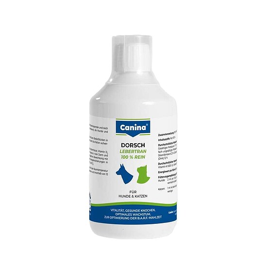 Bild 1 - Canina Medizinal-Dorschlebertran 250 ml für Hund & Katze