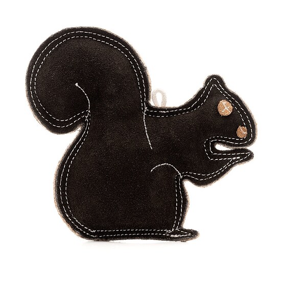 Bild 1 - Wooffee Hundespielzeug Leder Black Squirrel