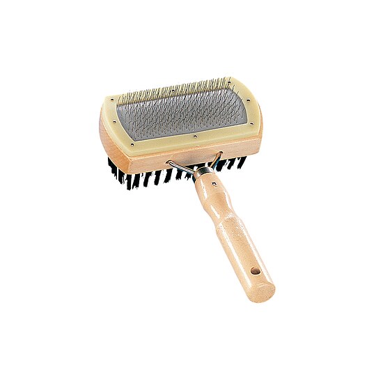Bild 1 - Doppelzupfb�rste Basic Care mit Holzgriff