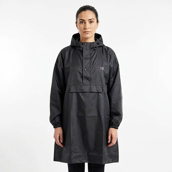 Bild 1 - Origin Outdoors Regenponcho Trekking schwarz ohne Backpack