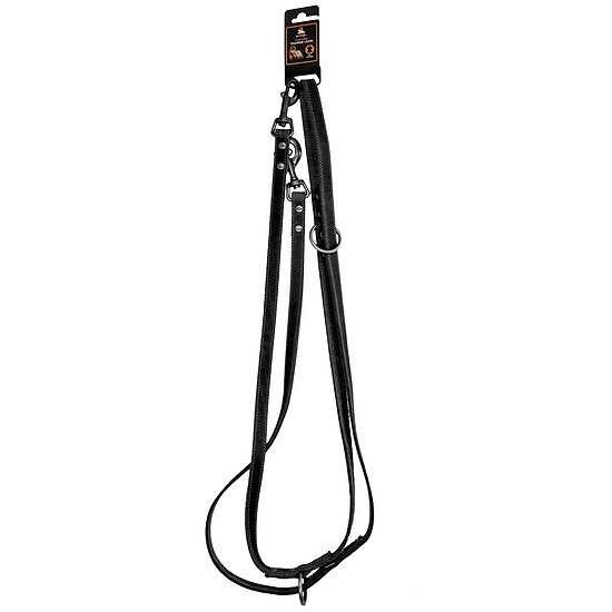 Bild 1 - Spotted! Pro Fettleder Trainingsleine schwarz 250cm x 16 mm