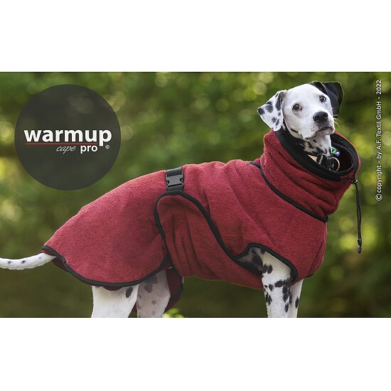Bild 1 - Hundemantel Warmup Wendecape Pro bordeaux
