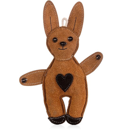 Bild 1 - Wooffee Hundespielzeug Leder Bunny mit Herz