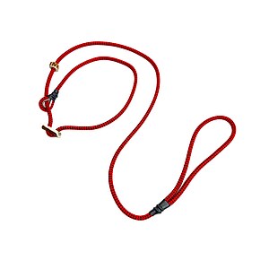Moxonleine 6 mm mit Zugbegrenzung rot/schwarz gepunktet