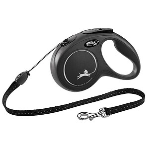 Flexi Leine New Classic M, 8m Seil, bis 20 kg, schwarz