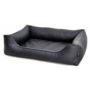 Hundebett Bruno Kunstleder schwarz 120 x 90 cm