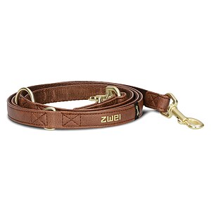 Hundeleine Leo supersoft 200cm verstellbar cognac