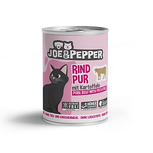 Joe & Pepper Nassfutter Katze - Rind pur mit Kartoffeln 400g MHD 04/25