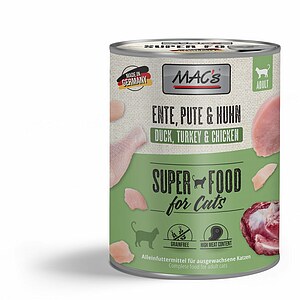 MAC's Cat Nassfutter Ente, Pute, Huhn 800g MHD 04/26