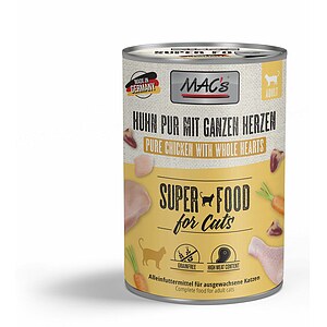 MAC's Cat Nassfutter Huhn, ganze Gefl�gelherzen 400g