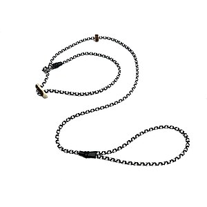 Moxonleine 6 mm mit Zugbegrenzung Schwarz/Wei� Diamonds