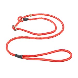 Moxonleine 8 mm mit Zugbegrenzung orange/red stripes