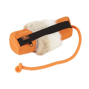Firedog Snack Dummy orange mit Fellring