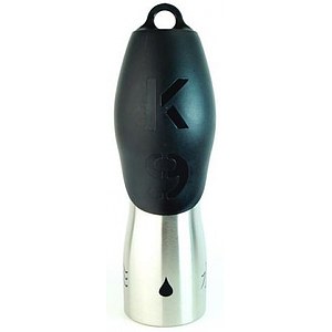 H2O4K9 Trinkflasche Edelstahl mit schwarzem Deckel 750ml