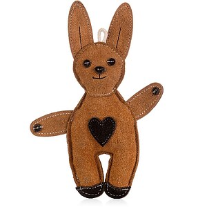 Wooffee Hundespielzeug Leder Bunny mit Herz